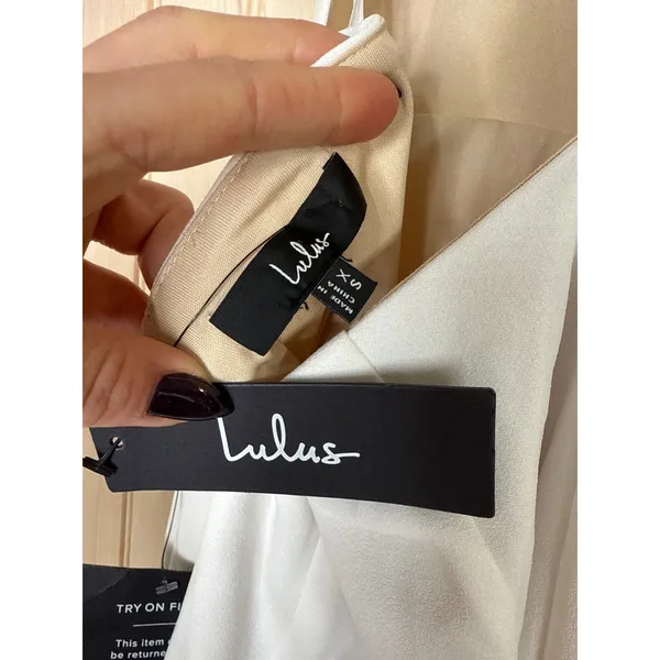 NWT Lulus Thinking Out Loud White Backless Jumpsuit Cocktail Classy Size XS - Image 9