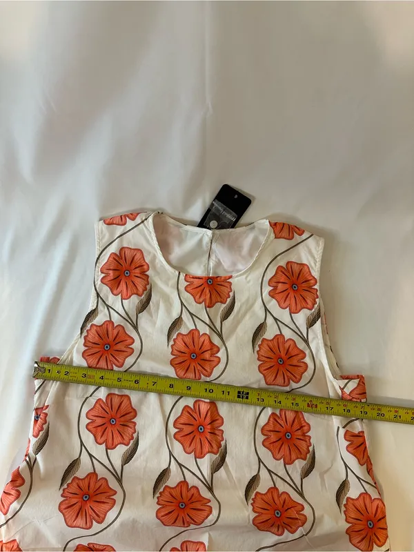 Chartou Sleeveless Shift Dress floral Vine Print Nwt medium - Image 4