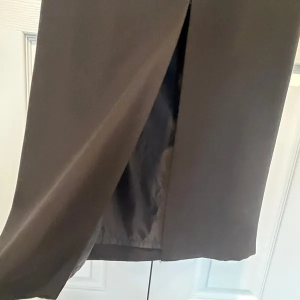 Vintage Jessica Howard Mock 2 Piece Maxi Dress‎ Metallic Brocade Black Gold 10 - Image 9