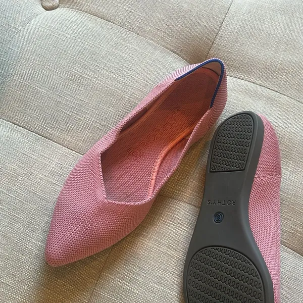 ROTHY'S The Point Retired Knit Upper Slip-on Pointed Flats Pink Size 7 - Image 13