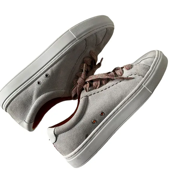 ZARA Women Metallic Glitter Silver Lace Up Fashion‎ Sneakers Size EU 39 US 8 - Image 7