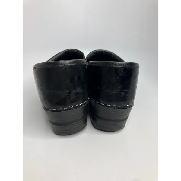 Sanita Clogs Women 41 Black Good Patent Leather Professional Slip On Comfort - Image 4
