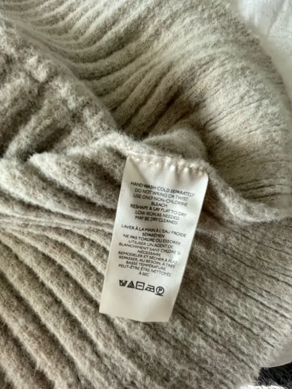 Free people cream knitted turtleneck sweater dress with pockets. - Image 3