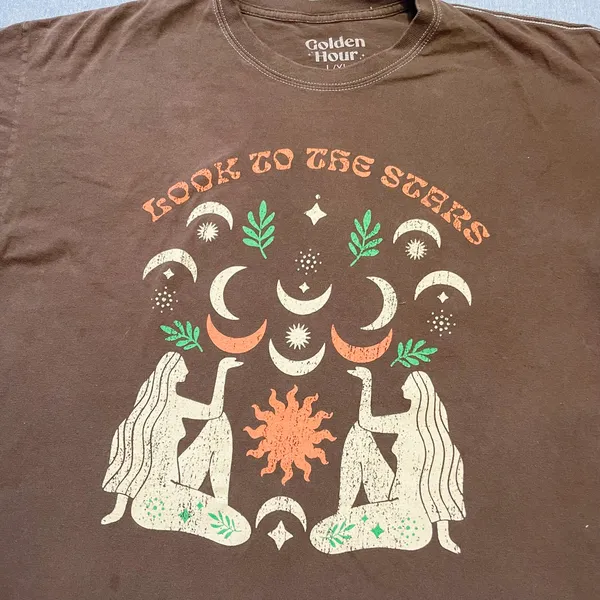 Pacsun Golden Hour Look To The Stars Oversized T Shirt Size L/XL - Image 2