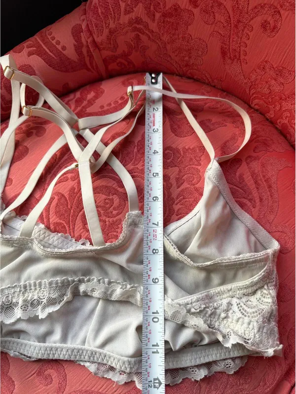 Aerie Cream Lace Bralette with Double Straps - Image 8