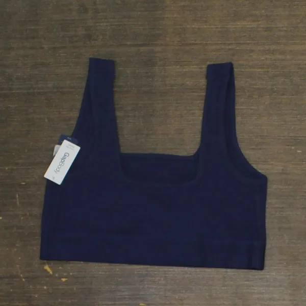 NWT Gap Body Logo Comfort Square-Neck Knit Bralette GPW01052 Elysian Blue S - Image 2