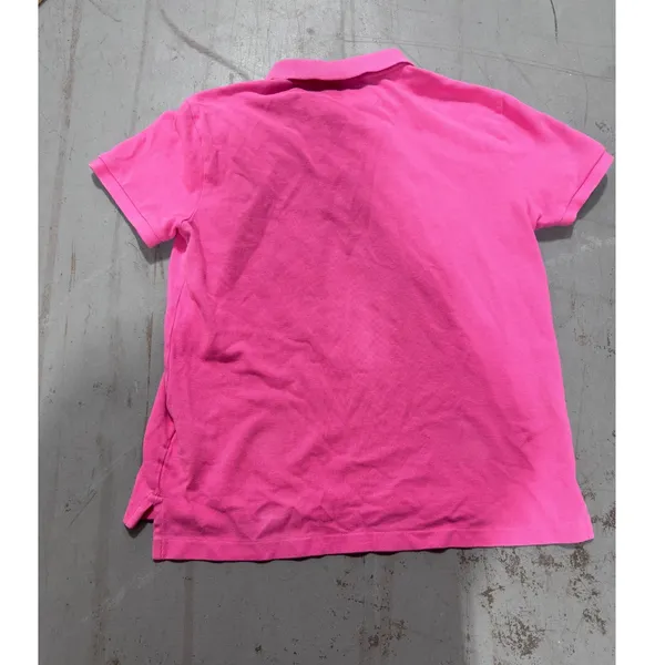 Polo Ralph Lauren Womens Pink Classic Fit Short Sleeve Pique Polo Shirt Medium - Image 2