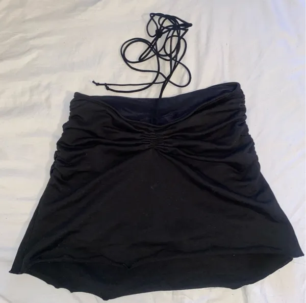 Edikted ruched mini skirt black - Image 2