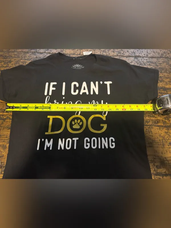 Last Creek Outfitters "If‎ I Can't Bring My Dog" Graphic Tee NWT - Size L - Image 5