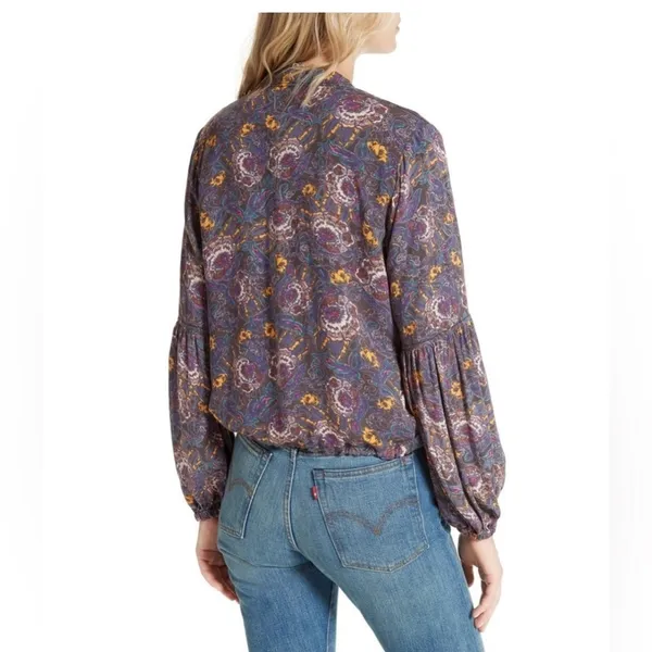 Free People Women’s Floral Bomber Jacket Size Small - Image 10