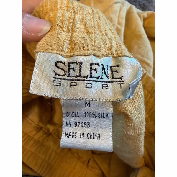 Vintage 90s Selene Sport 100% Raw Silk Matching Cargo Pant & Shirt 2-Piece Set - Image 10