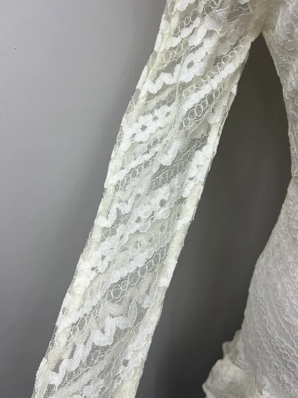 Cream Lace Dress - Image 7