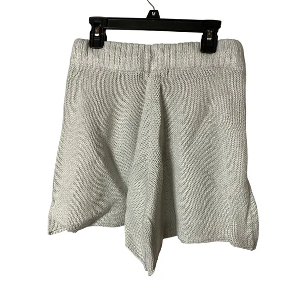 We Wore What Womens XS Pull On Sweater Shorts Light Gray Cozy Chunky Knit New - Image 2