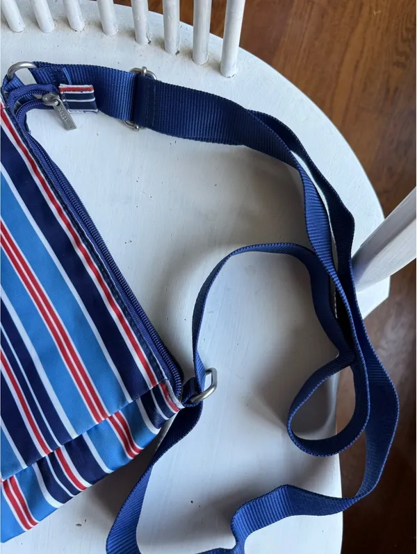 Baggallini Blue Multi-Color Stripe Crossbody Bag - Image 10