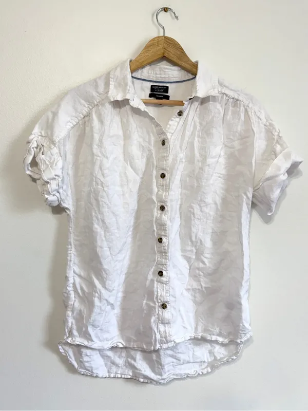 J CREW Irish Linen Baird McNutt Irish Button Up shirt Size Small AY665 - Image 2