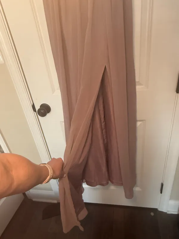 Azazie Bridesmaid Dress Chiffon Dusk - Image 6