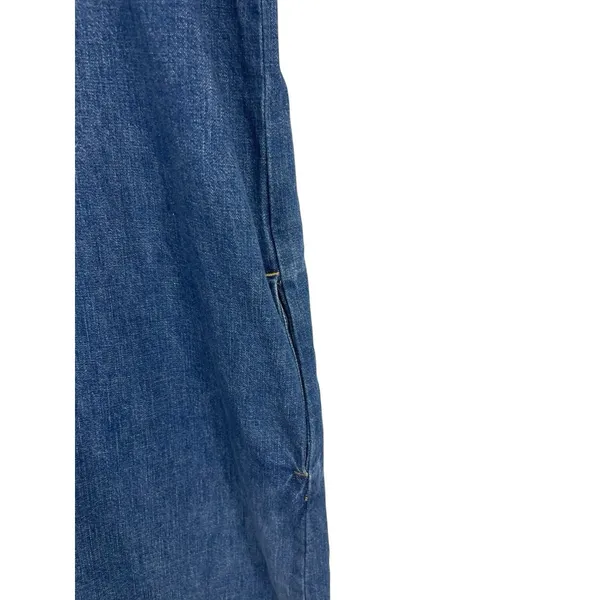 NWT Polo Ralph Lauren Denim Dress Womens 10 Lace Up Bust Blue Chambray Boho - Image 4