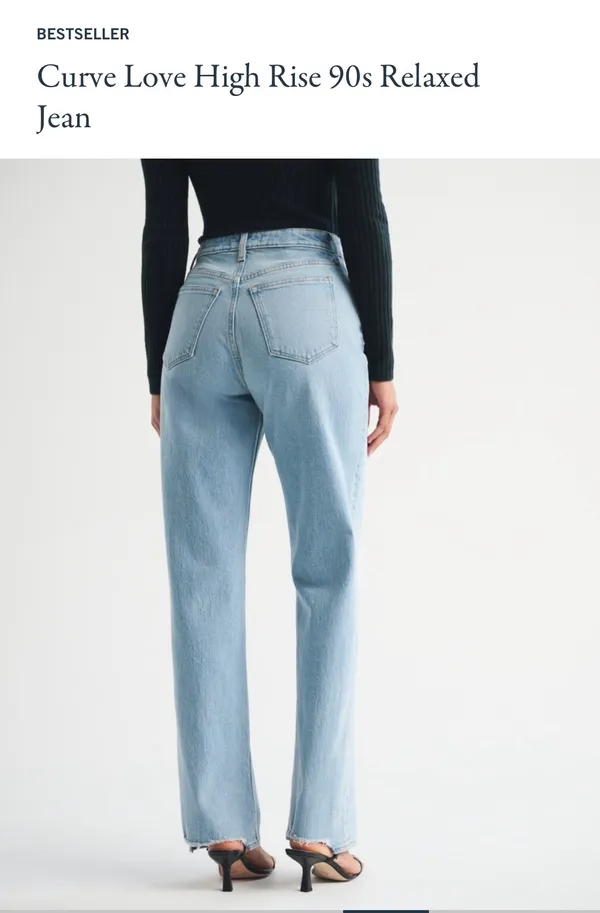 Abercrombie & Fitch "Curve Love" High Rise '90s Relaxed jean - Image 5