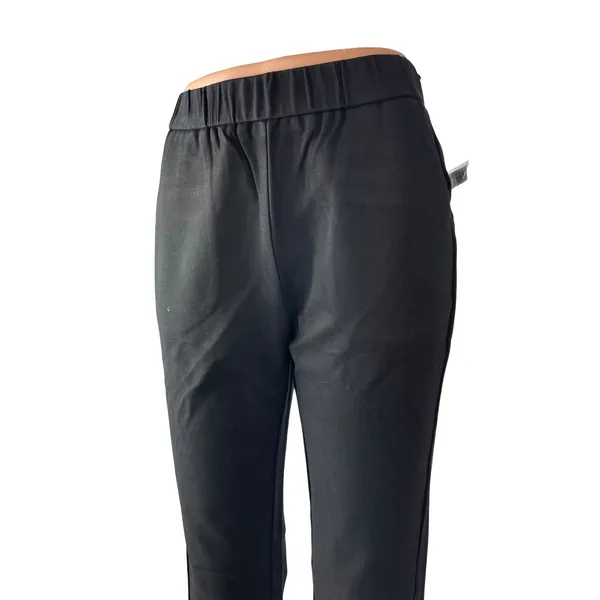 NEW Spring Women's Black High Rise Pull On Slit Flared Trousers Pants Size 28 - Image 3