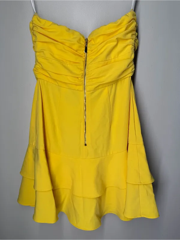 NBD x Naven Lauren‎ Bodycon Strapless Cutout Ruffle Cocktail Mini Dress Summer - Image 7