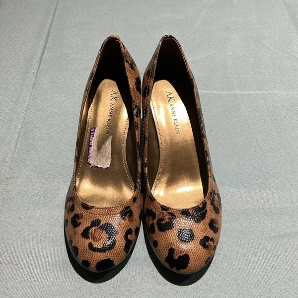 Anne Klein Leopard‎ Print Heels Size 6 B35 - Image 3