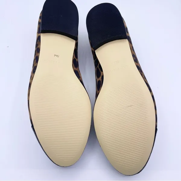 Marc Fisher Jodi ballet flats soft animal print fabric, leather cap toe Size 5 - Image 8