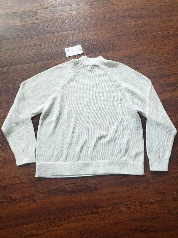 Quince White 100% Cotton Crewneck Size M New - Image 4