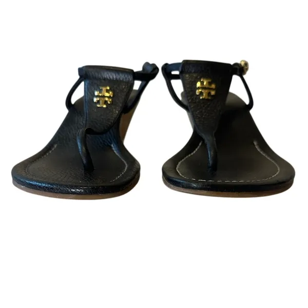 Tory Burch‎ Pauline Demi Cork Wedge Sandals Black 8.5 - Image 3