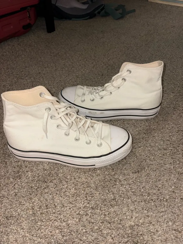 White Platform Converse High-Top - Image 2