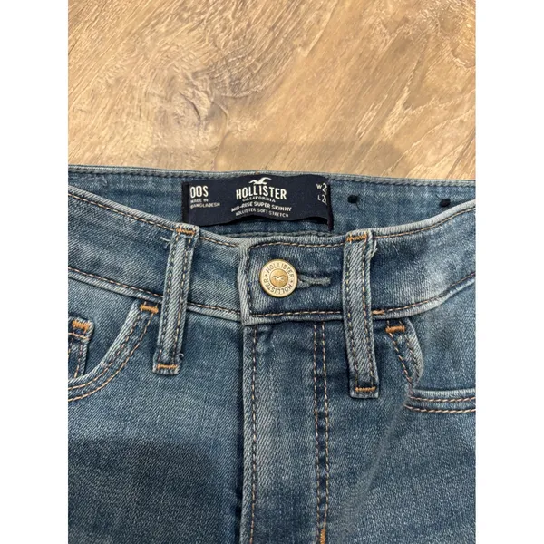 Hollister Womens Mid-Rise Super Skinny Ankle Denim‎ Jeans W23 L26 - Image 2