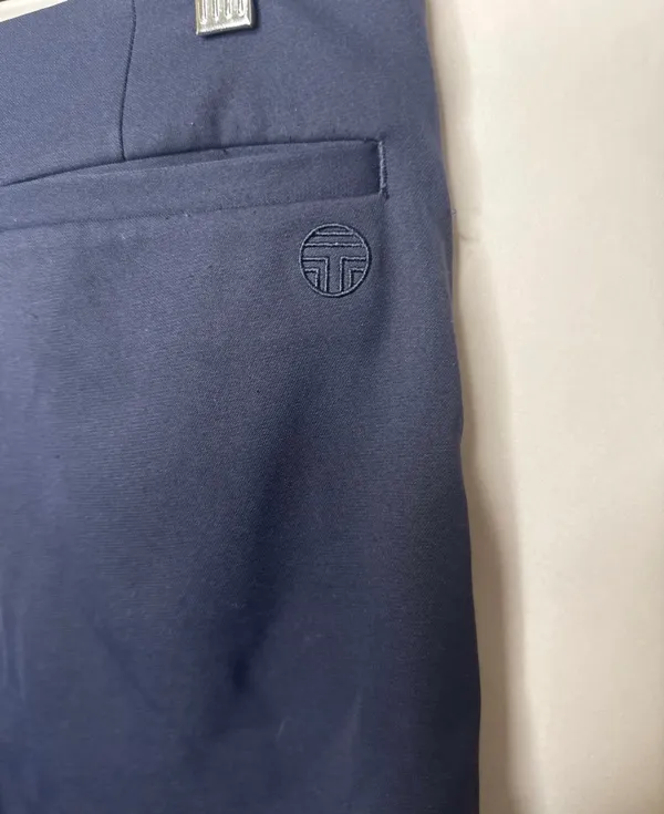 Tory Burch Sport blue skort ruffle with buttons down front side sz Medium - Image 6