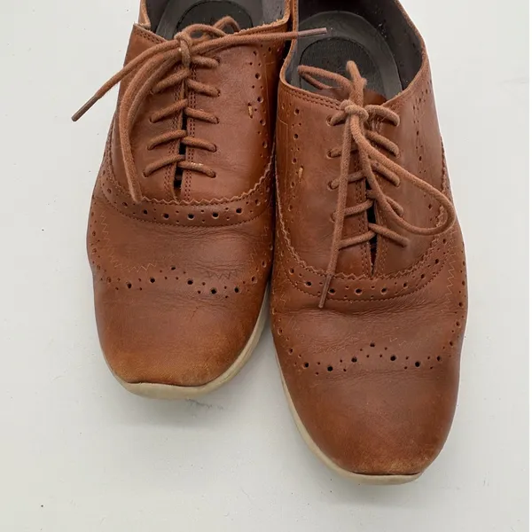 Cole Haan Zerogrand Wingtip Oxford Shoes Brown Leather Womens 8B - Image 10