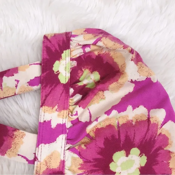 FREE PEOPLE Give Me‎ More Floral Crop Top Puff Sleeve Crisscross Back Small - Image 9