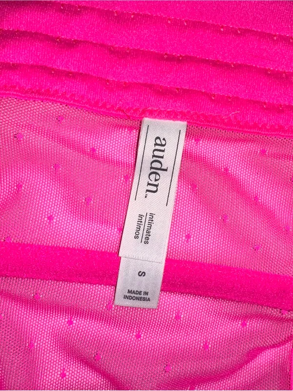 Auden Neon Pink Longline Lace Bustier Bralette - Image 4