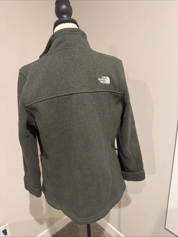 The North Face Women's Olive Green Full-Zip Fleece Jacket - Image 5