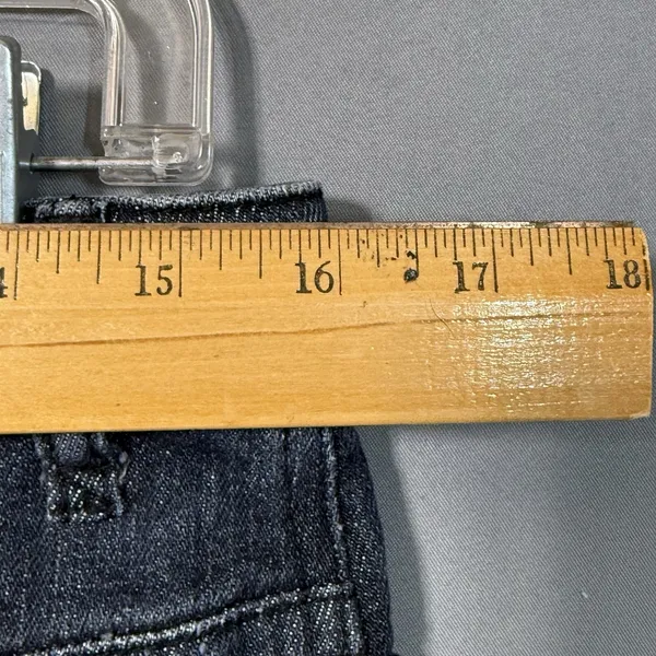 ROXY Denim Jean Mini‎ Skirt Low Rise Button Fly Surfer Beach Y2K Size 7 Sk8r - Image 6
