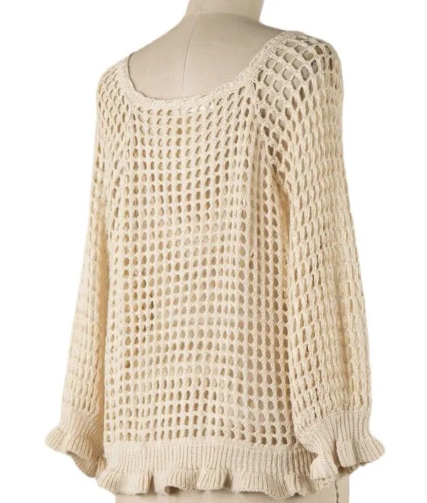 Women’s Natural Color Crochet Button - Image 2