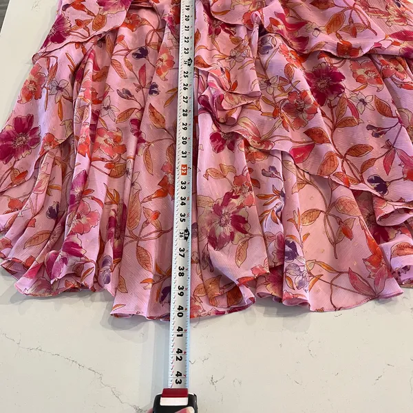 MISA Los Angeles Seva Maxi Skirt Floral Boho‎ Ruffles Size Large - Image 6