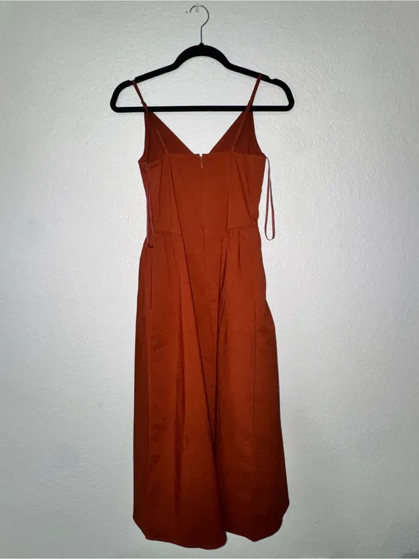 Express Rusty Orange Dress - Image 6
