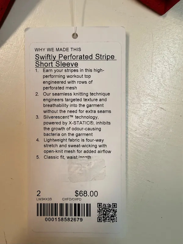 Lululemon Swiftly Perforated Stripe Short Sleeve - Image 7