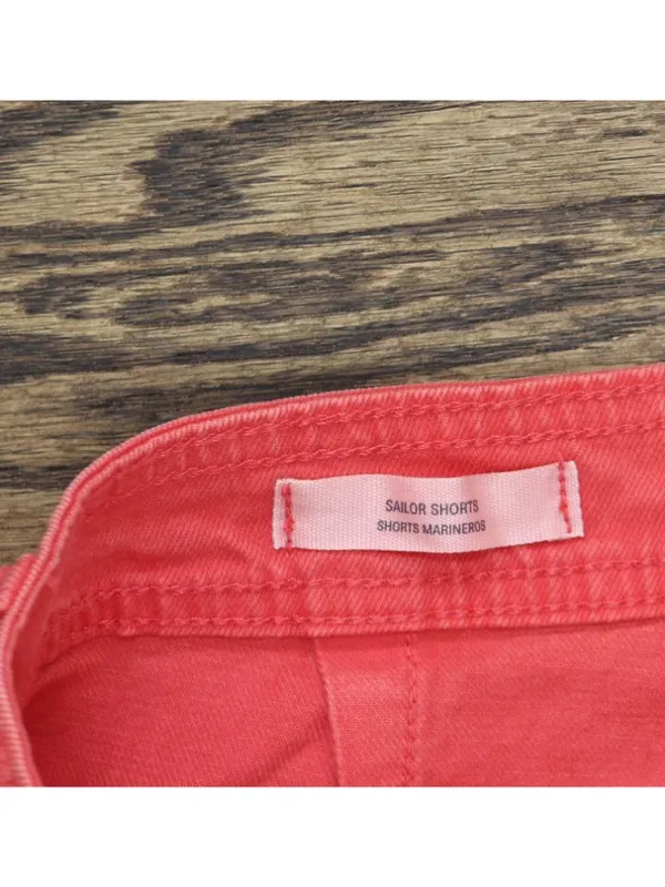 NWT Universal Thread High-Rise Sailor Denim Jean Shorts 93070841 Red 16 - Image 10