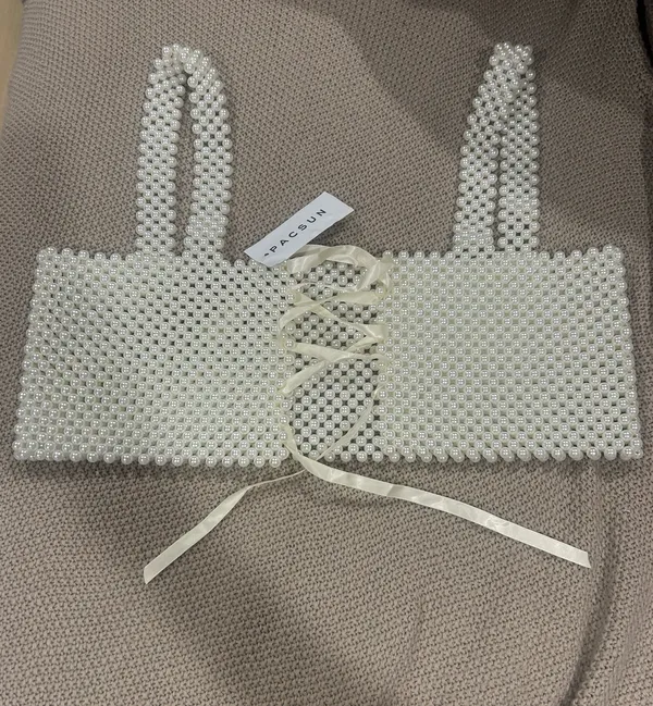 PacSun Pearl Top Crop - Image 3