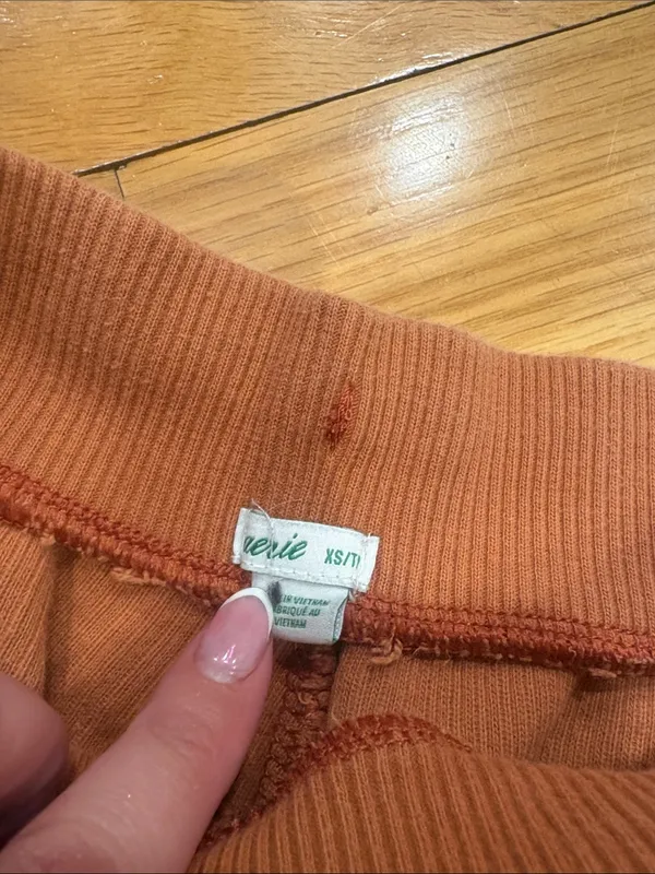 aerie Ribbed Drawstring Shorts - Burnt Orange - Image 2