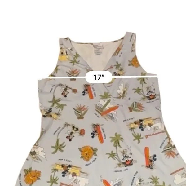 Disney Shopping Mickey Friends Dress Womens L Hawaiian Surfing Tropical Y2K - Image 6