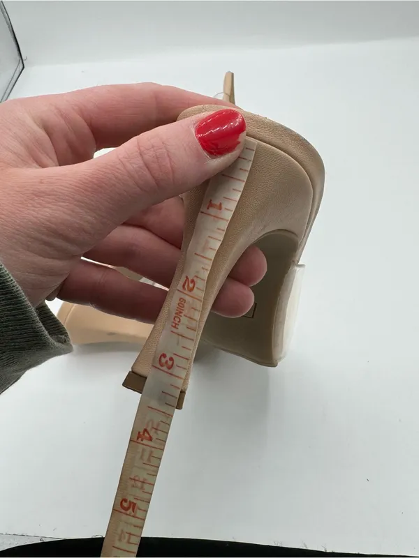 Abound tan nude heels featuring a modern clear PVC strap‎ size 8 classy sexy - Image 7