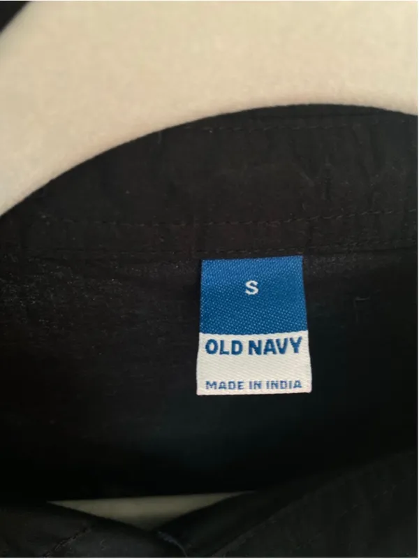 Old‎ Navy Black Cotton Shirt Mini Dress Quiet Luxury Minimalist S Classic Boho - Image 5