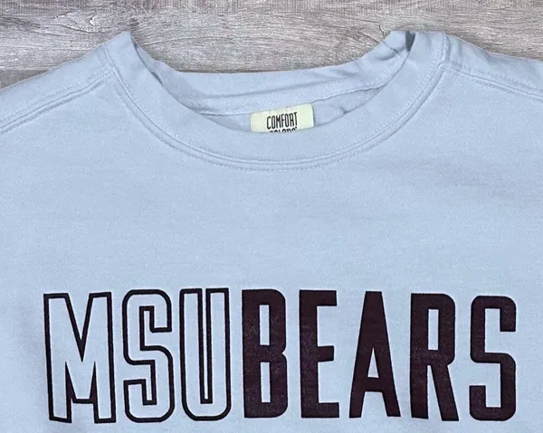 Comfort Colors MSU Missouri State University Bears Sweatshirt Adult L Blue NCAA - Image 3