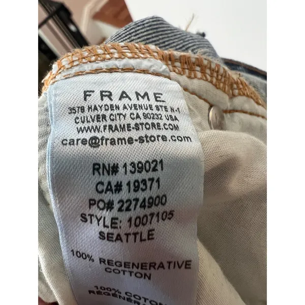 Frame The Candle Jeans Size 28‎ Seattle Mid Rise Tapered Barrel Leg - Image 7