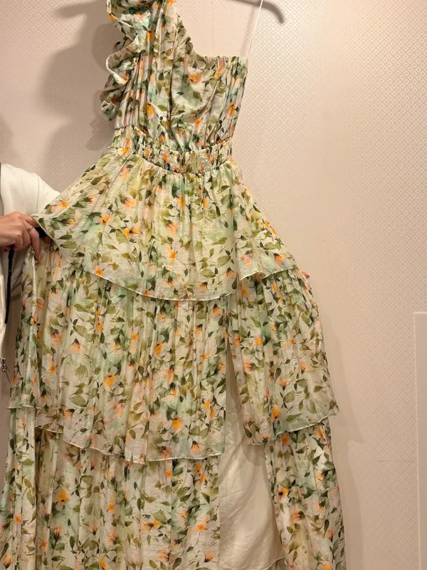 Anthropologie Astr Floral Imelda Maxi Dress One-Shoulder Tiered - Image 10
