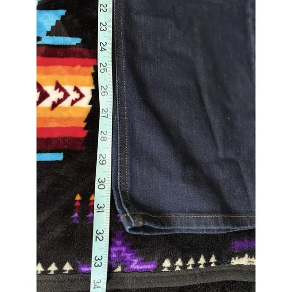 Lee Reg Fit Straight Dark Wash Denim Jeans‎ High Rise Size 20W Zip Logo NWT - Image 9